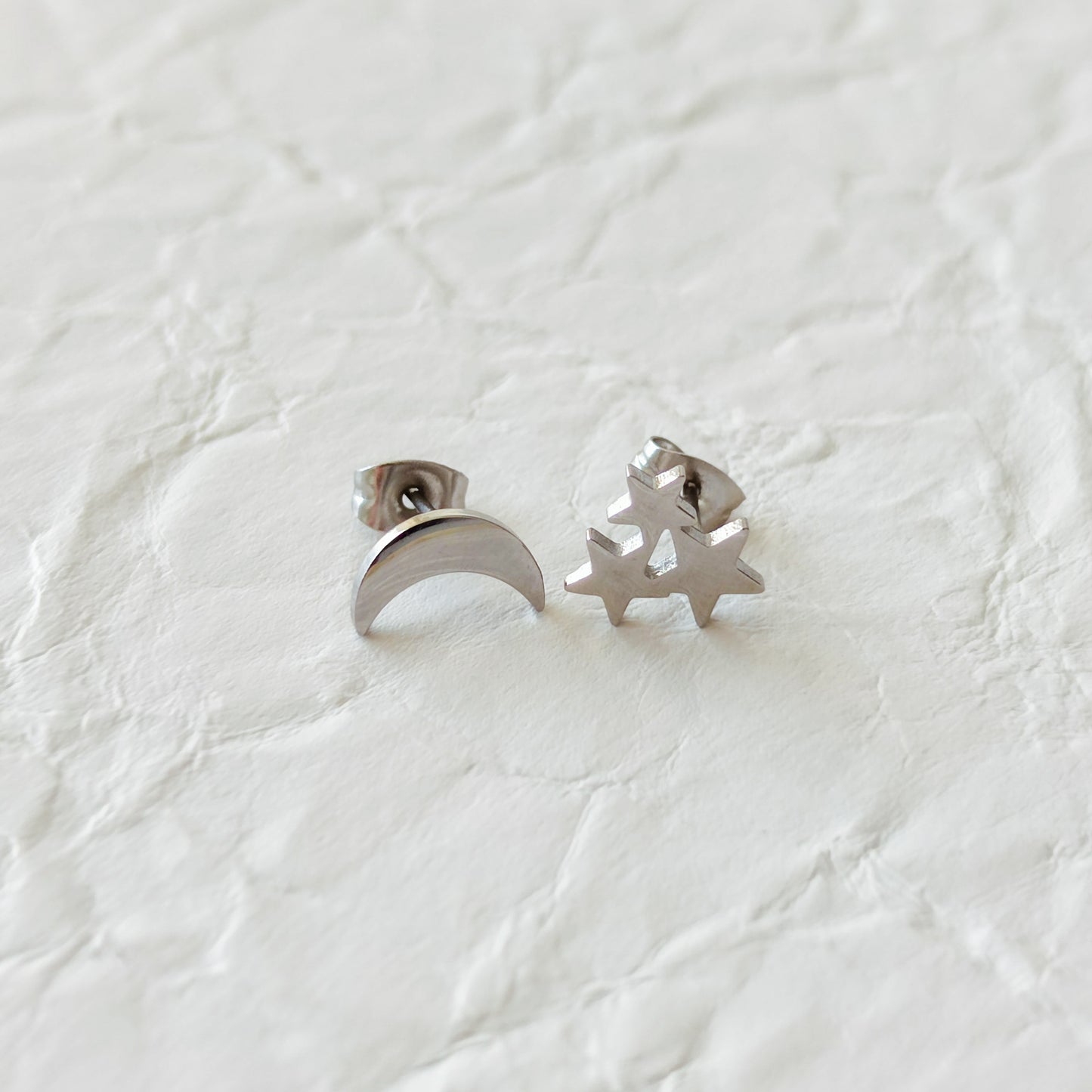 Brincos studs Moon&Stars