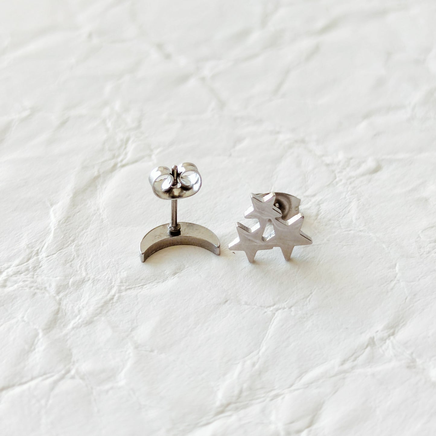 Brincos studs Moon&Stars