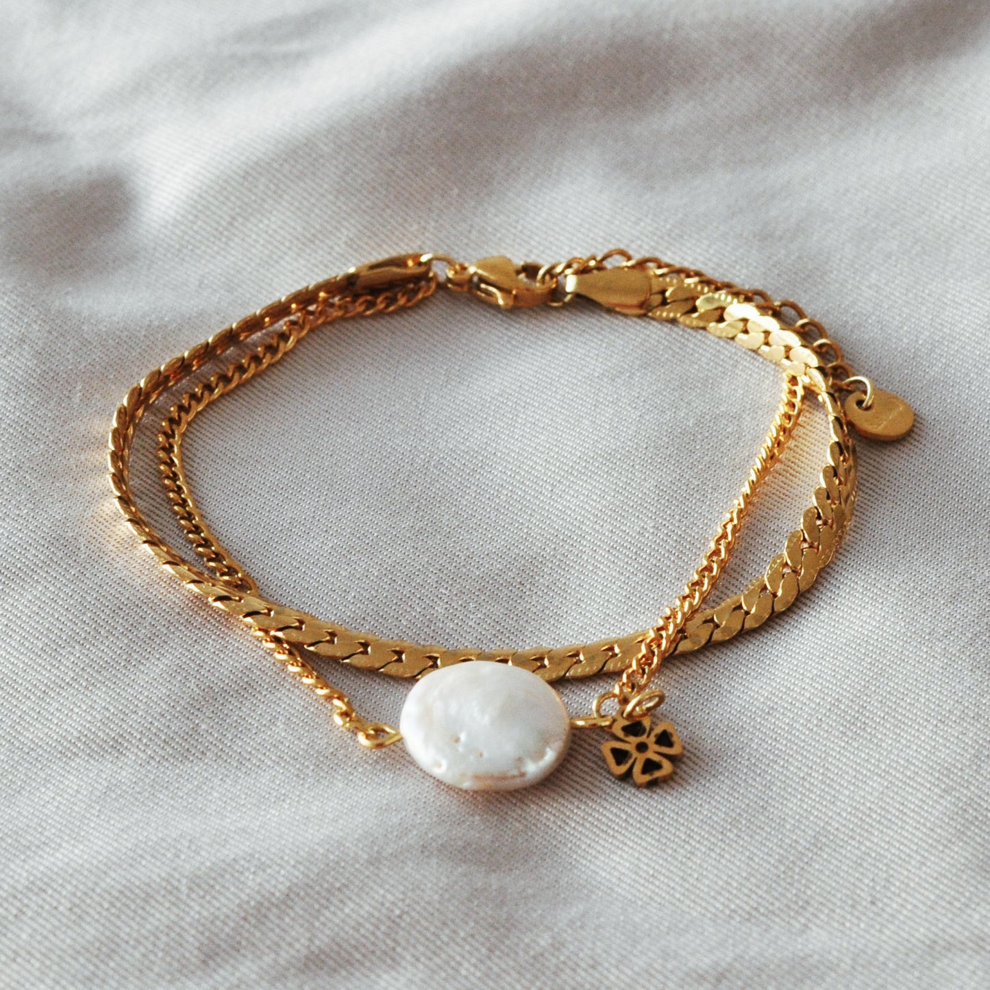 pulseira dourada aço inox my golden girl joalheria bijuteria