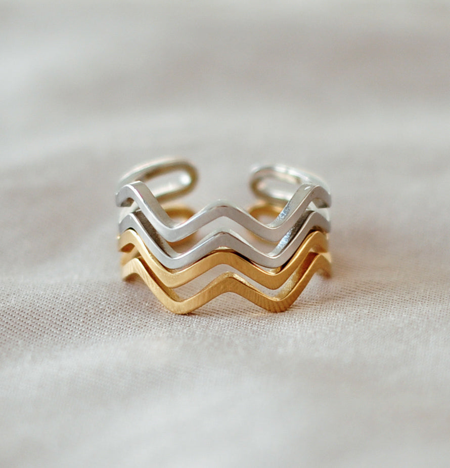 anéis bonitos, diferentes, originais, my golden girl, aço inoxidável