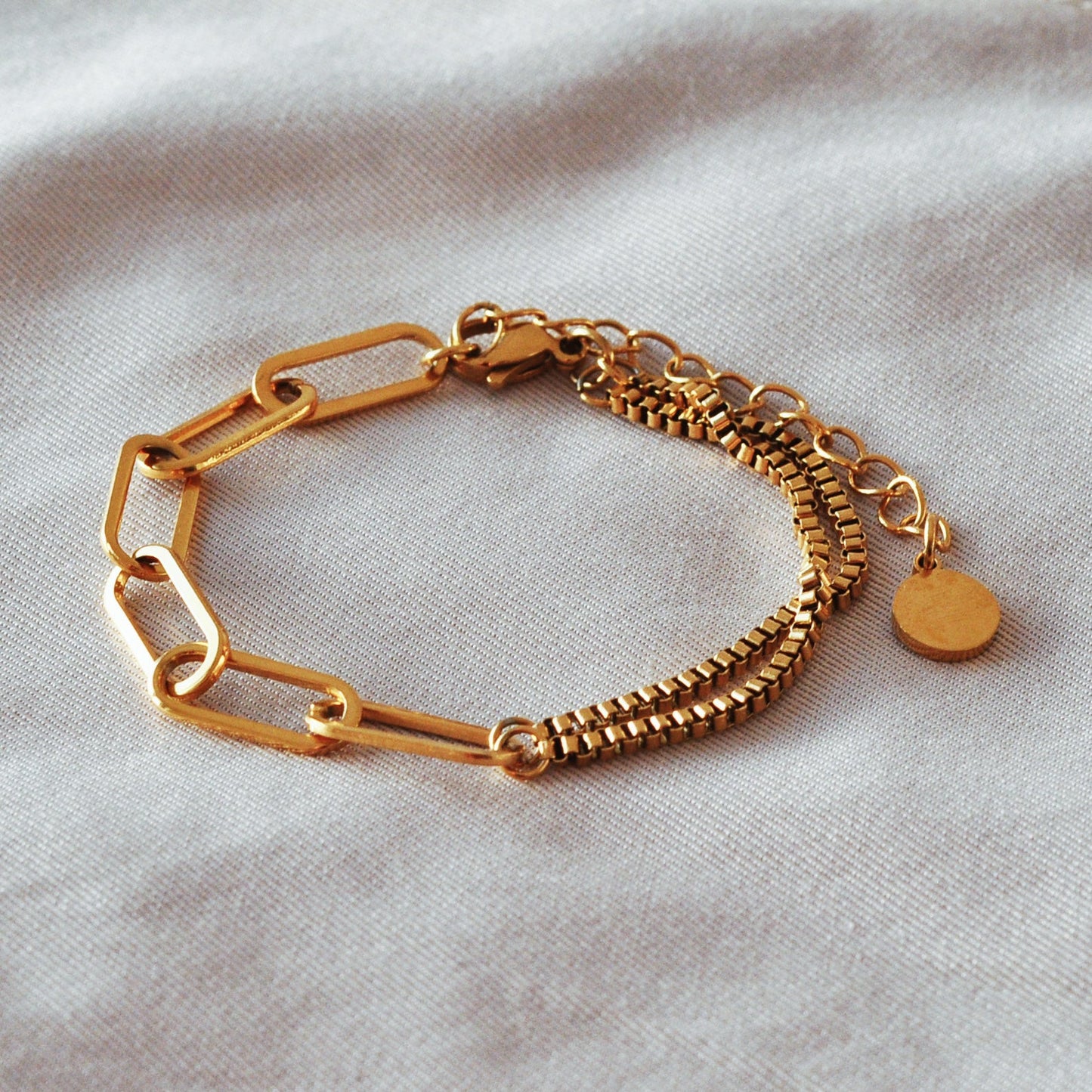 pulseira dourada aço inox my golden girl joalheria bijuteria