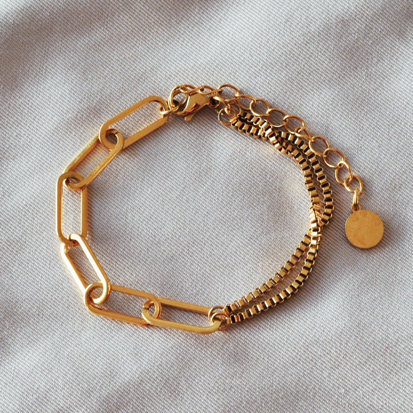 pulseira dourada aço inox my golden girl joalheria bijuteria