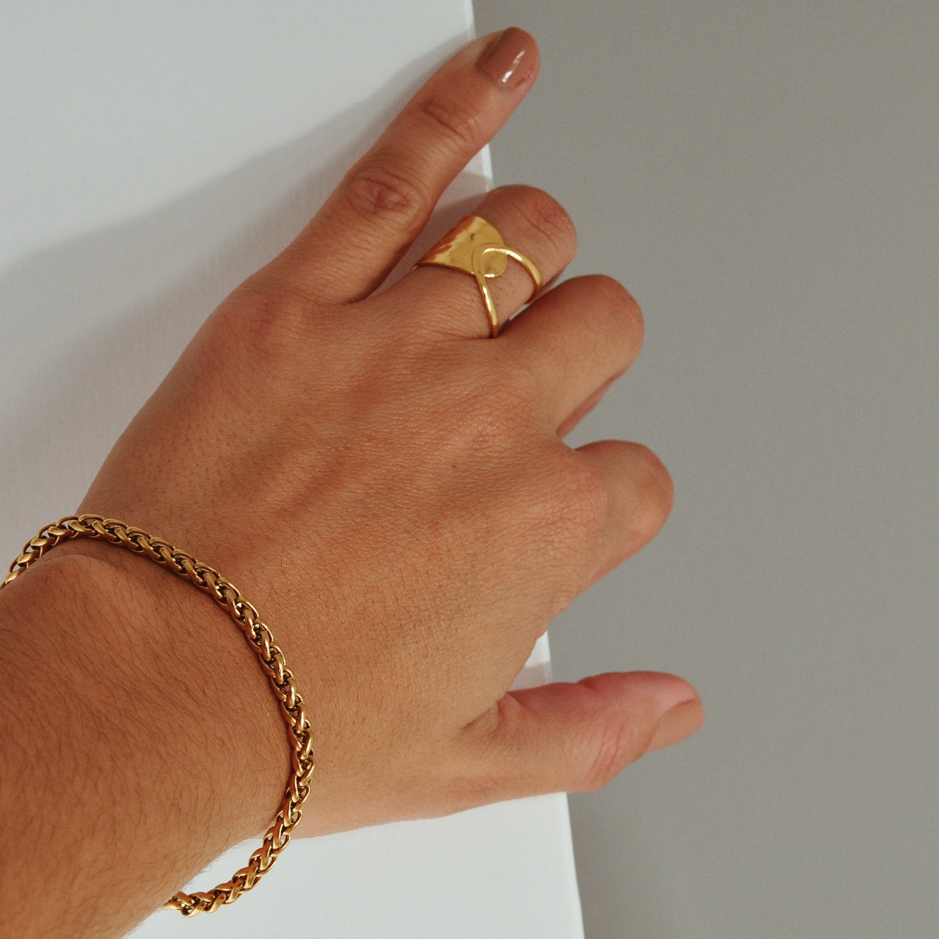 pulseira dourada e prateada aço inox my golden girl joalheria bijuteria