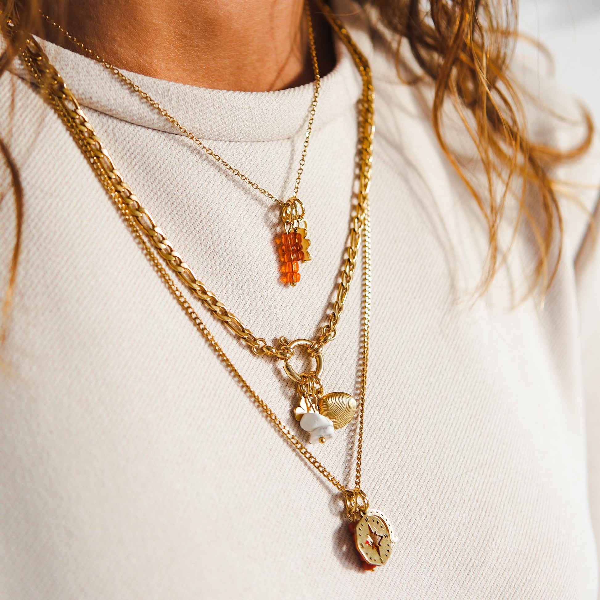 colar dourado mix and match aço inox my golden girl joalheria bijuteria