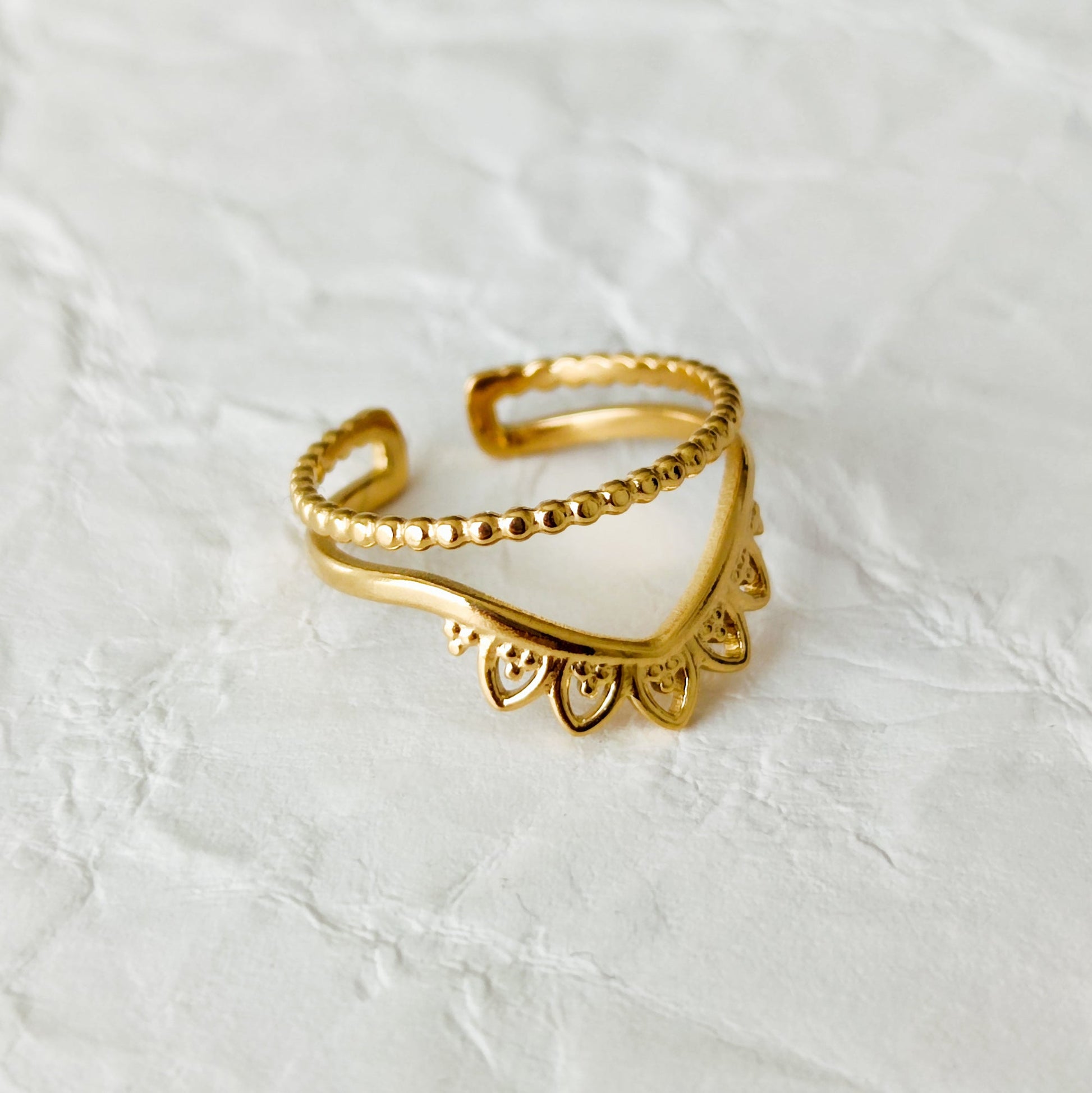 anel dourado aço inox my golden girl joalheria bijuteria