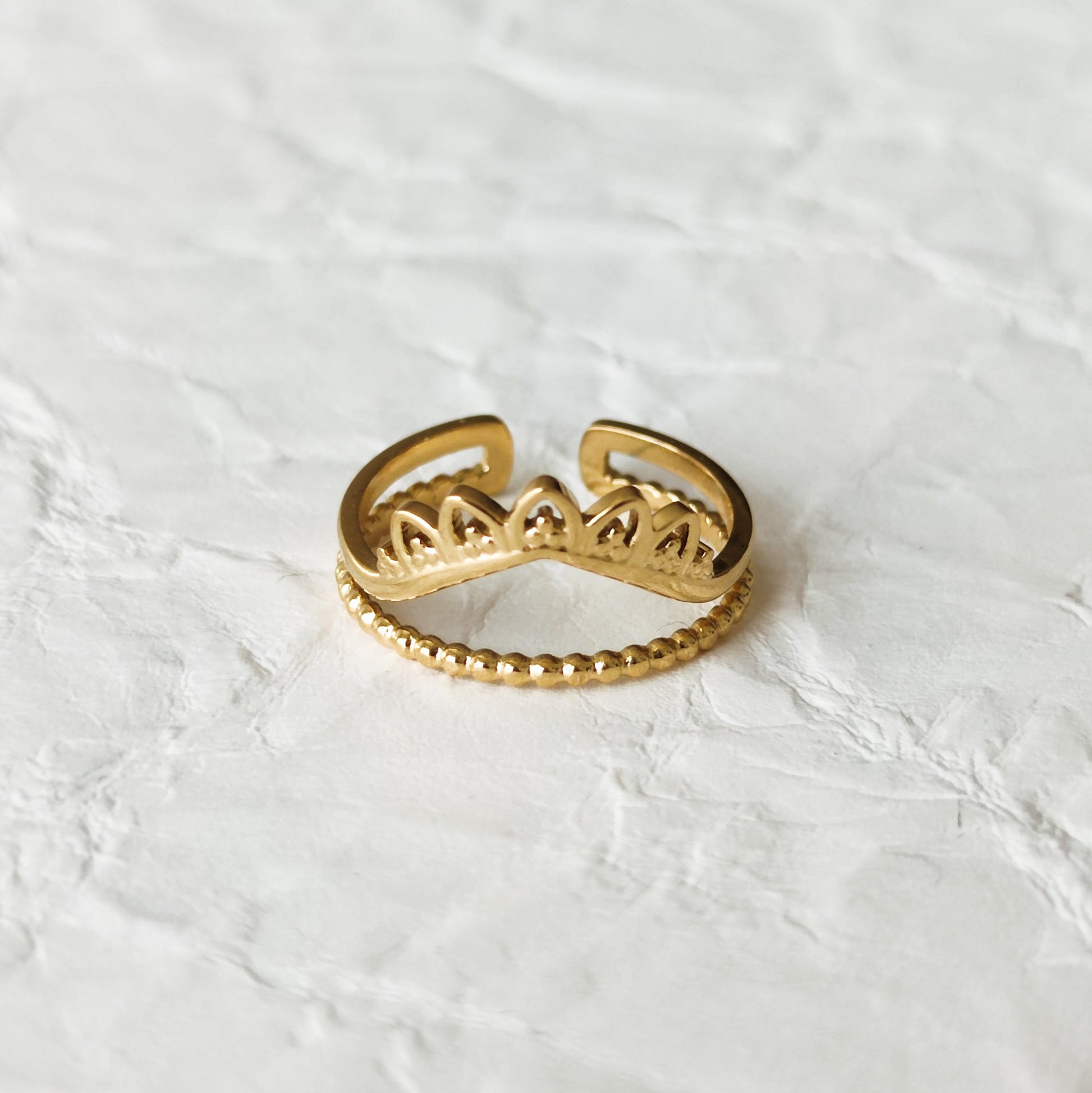 anel dourado aço inox my golden girl joalheria bijuteria