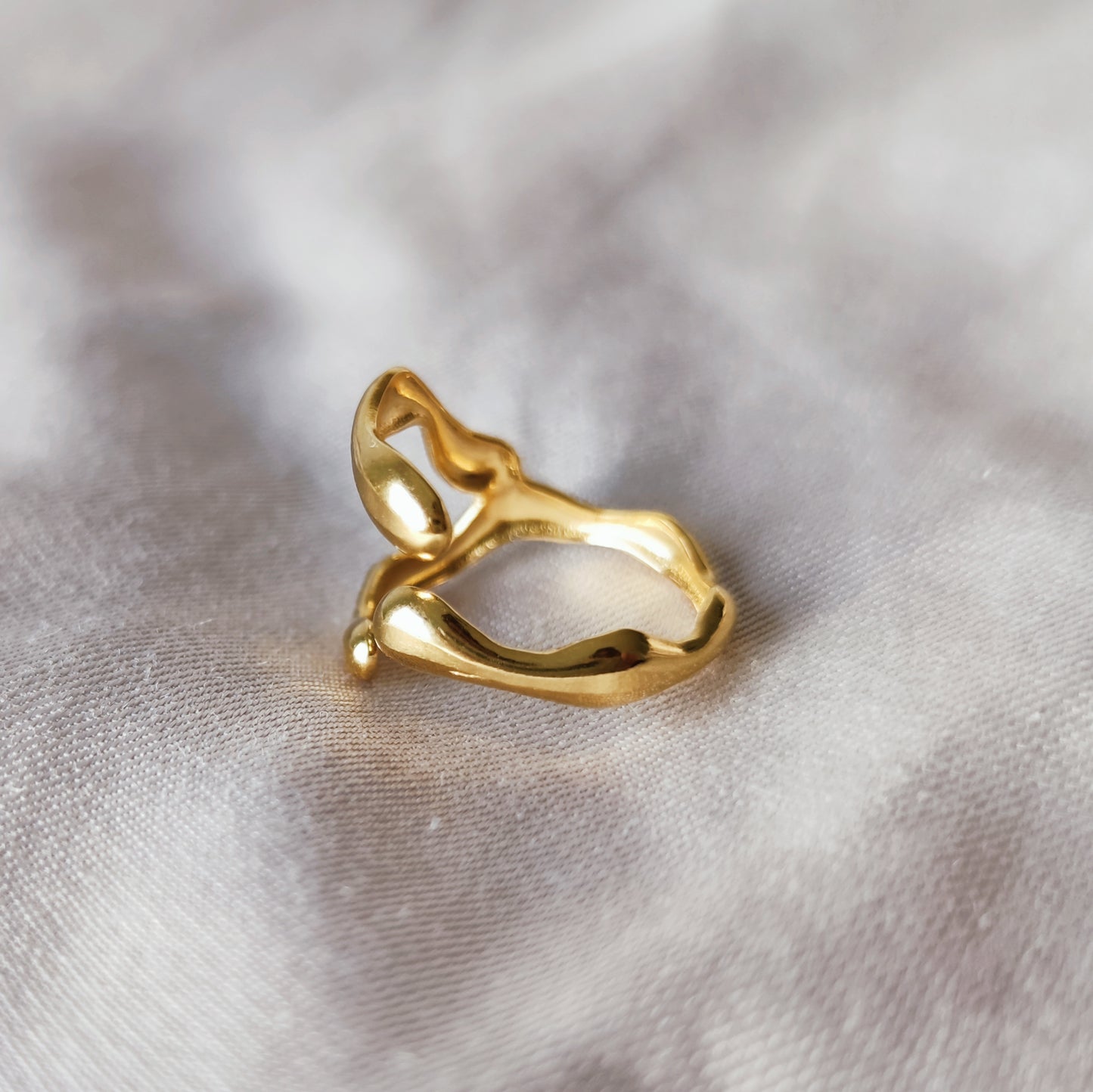 anel dourado my golden girl aço inoxidável